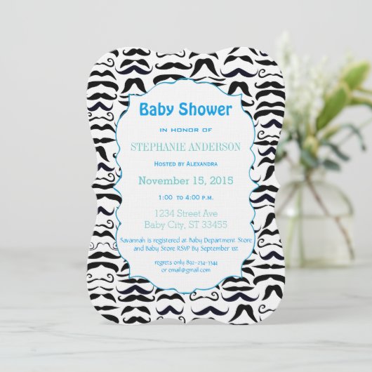 de heer Hipster lil' Man Mustache  Retro Kaart (Staand voorkant)