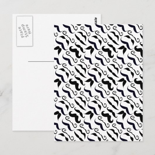 de heer Hipster Mustache Retro Briefkaart (Voorkant / Achterkant)