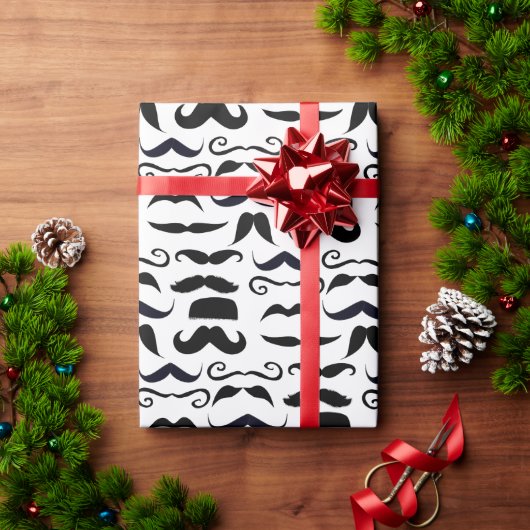 de heer Hipster Mustache  Retro Cadeaupapier (Feestdagen Geschenken)