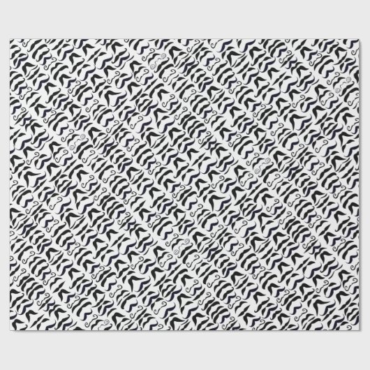 de heer Hipster Mustache  Retro Cadeaupapier (Vlak)