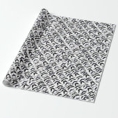 de heer Hipster Mustache  Retro Cadeaupapier (Uitgerold)