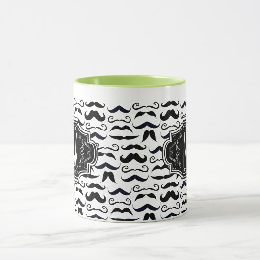 de heer Hipster Mustache Retro Mok (Midden)