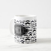 de heer Hipster Mustache  Retro Mok (Voorkant links)