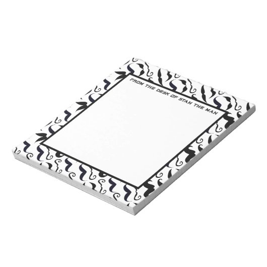 de heer Hipster Mustache Retro Notitieblok (Linkerzijde)