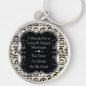 de heer Hipster Mustache  Retro Sleutelhanger (Voorkant)