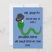 de heer Hissy Fit Snake Birthday Uitnodiging (Voorkant)