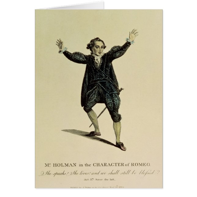 De heer Holman in het Karakter van Romeo, pub. 178 (Voorkant)