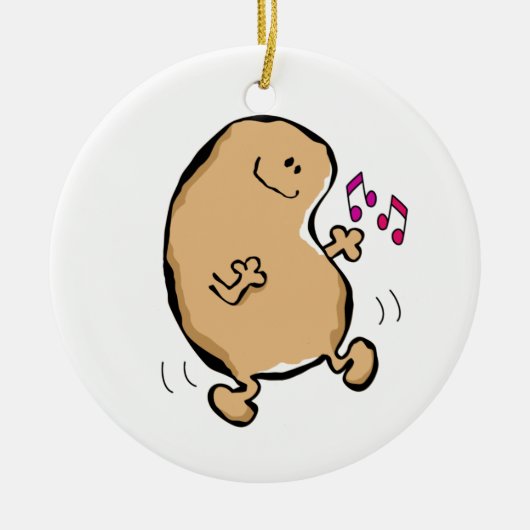 de heer Humaan Bean doet de strategie Keramisch Ornament (Voorkant)