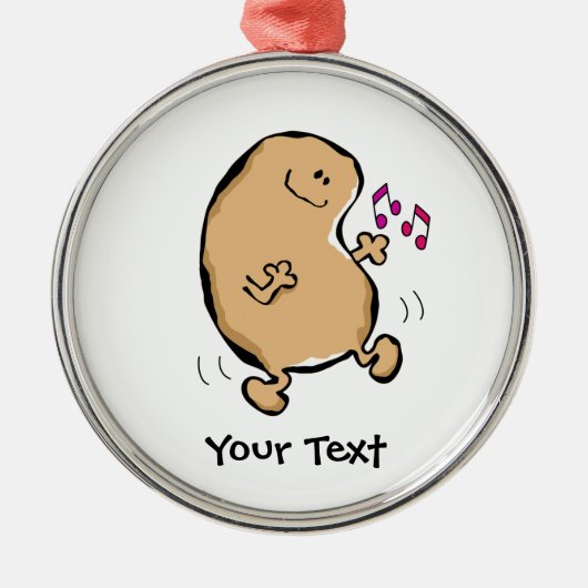 de heer Humaan Bean doet de strategie Metalen Ornament (Voorkant)