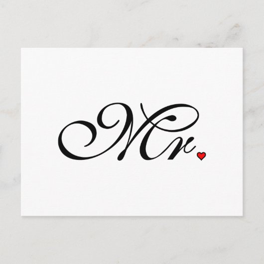 De heer Husband Groom Zes haar nieuwe widen Briefkaart (Voorkant)