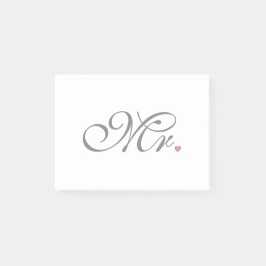 De heer Husband Groom Zes haar nieuwe widen Post-it® Notes (Voorkant)