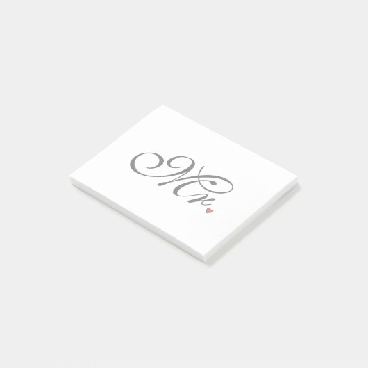 De heer Husband Groom Zes haar nieuwe widen Post-it® Notes (Schuin)