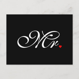 De heer Husband Groom Zijne Hers Newly Weds Briefkaart