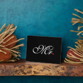 De heer Husband Groom Zijne Hers Newly Weds Fotoplaat (Zijkant)