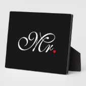 De heer Husband Groom Zijne Hers Newly Weds Fotoplaat (Zijkant)