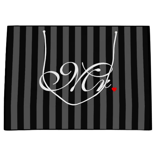 De heer Husband Groom Zijne Hers Newly Weds Groot Cadeauzakje (Voorkant)