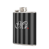 De heer Husband Groom Zijne Hers Newly Weds Heupfles (Links)