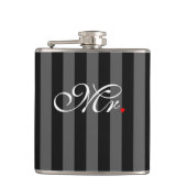 De heer Husband Groom Zijne Hers Newly Weds Heupfles (Voorkant)