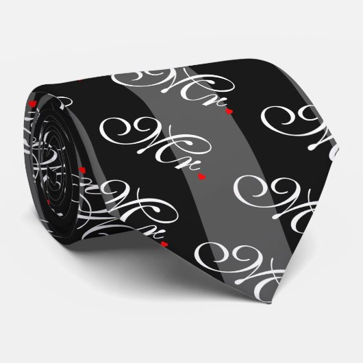 De heer Husband Groom Zijne Hers Newly Weds Stropdas (Opgerold)