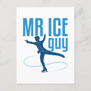 De heer Ice Guy Figuur Skating Mannen Boys Skater Briefkaart