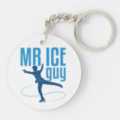 De heer Ice Guy Figuur Skating Mannen Boys Skater Sleutelhanger (Achterkant)