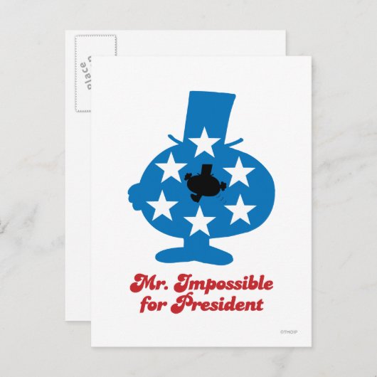 de heer Impossible For President Briefkaart (Voorkant / Achterkant)