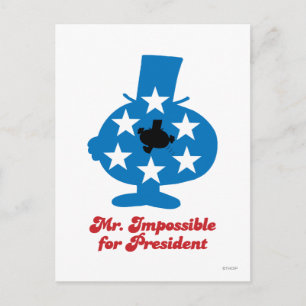 de heer Impossible For President Briefkaart