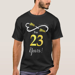 De heer Infinite Love Married Jubileum 23 jaar T-shirt