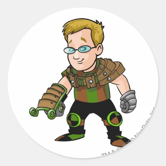 de heer Insane Kiko Lake Staff Player Ronde Sticker (Voorkant)