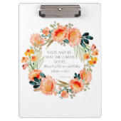 De Heer is een goede Christelijke Bijbel Verse Wre Klembord (Voorkant)