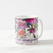 De Heer is een trouwe waterverf Christelijk Koffiemok (Voorkant rechts)