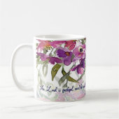 De Heer is een trouwe waterverf Christelijk Koffiemok (Links)