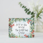 De Heer is gekomen, Kerstmis. Briefkaart (Staand voorkant)