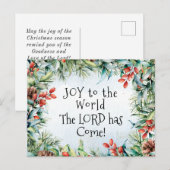 De Heer is gekomen, Kerstmis. Briefkaart (Voorkant / Achterkant)