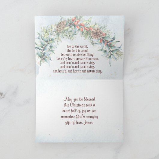 De Heer is gekomen, Kerstmis. Kaart (Binnen)