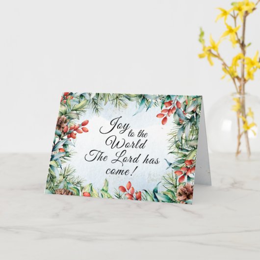 De Heer is gekomen, Kerstmis. Kaart (Gele Bloem)