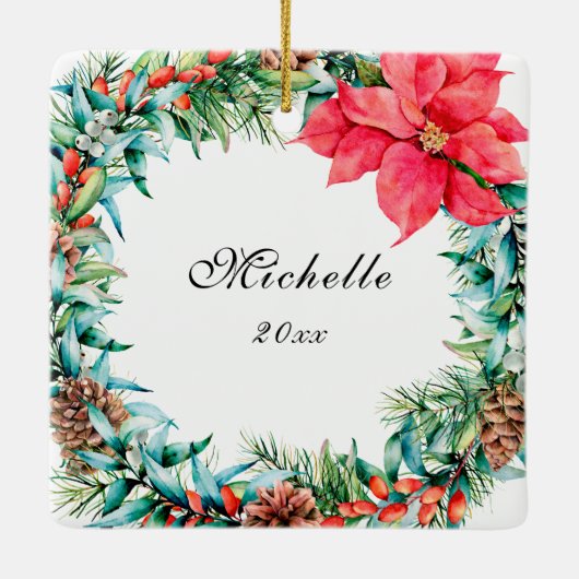 De Heer is gekomen, Kerstmis. Keramisch Ornament (Achterkant)