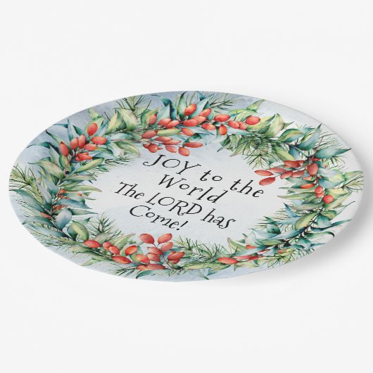 De Heer is gekomen, Kerstmis. Papieren Bordje (Gekanteld)