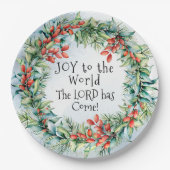 De Heer is gekomen, Kerstmis. Papieren Bordje (Voorkant)