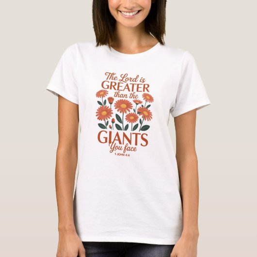 De Heer Is Grotere Geloof T-shirt (Voorkant)