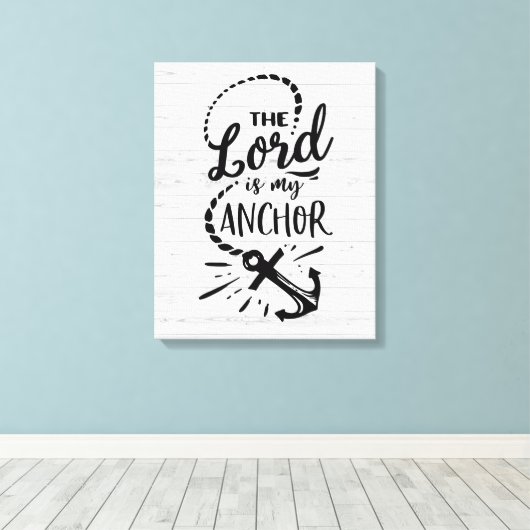 De Heer is Mijn Anchor Canvas Afdruk (Insitu (Houten vloer))