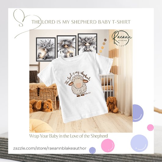 De Heer is Mijn Herder Baby Fijne Jersey T-shirt