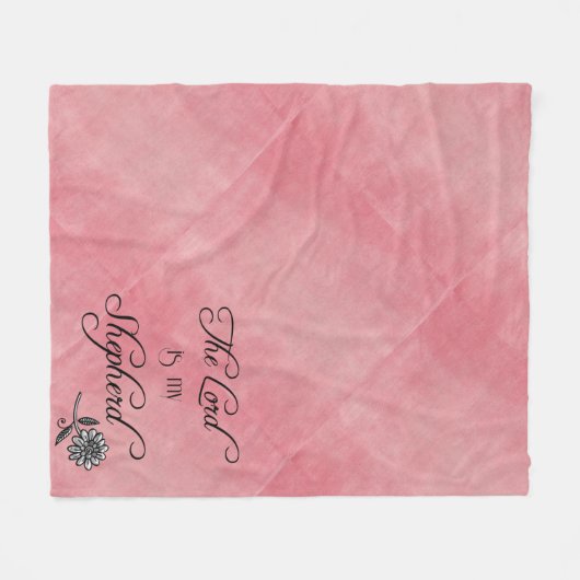 De Heer is mijn Herder Bijbelvers Fleece Deken (Voorkant (Horizontaal))