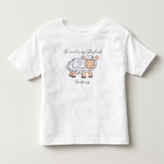 De Heer is mijn Herder Bijbelvers Kinder Shirts (Voorkant)