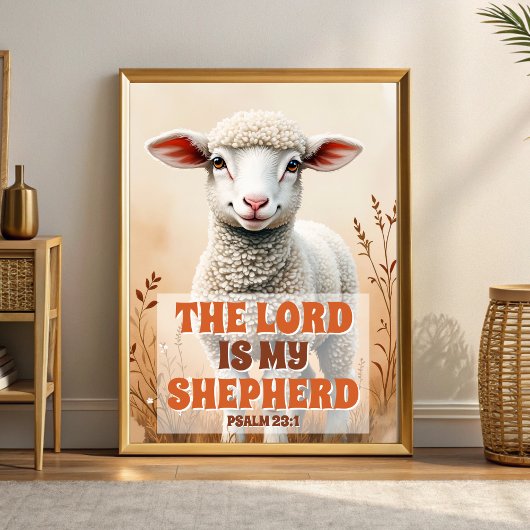 De Heer is mijn Herder Boho Christelijke Kabouter  Poster