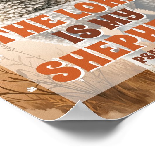 De Heer is mijn Herder Boho Christelijke Kledingku Poster (Hoek)