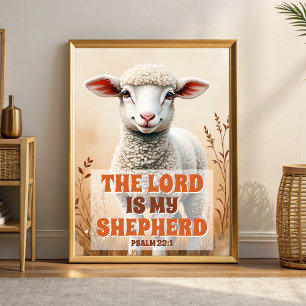 De Heer is mijn Herder Boho Christelijke Peuter Ku Poster