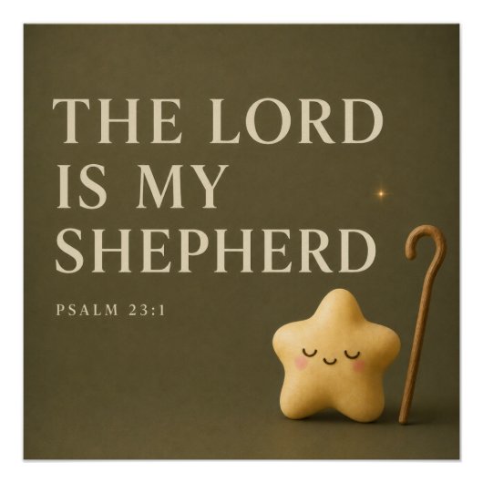 DE HEER IS MIJN HERDER | Christelijk Perfect Poster (Voorkant)