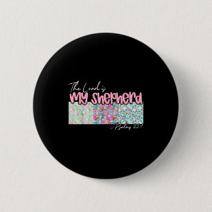 De Heer Is Mijn Herder Christelijke Jezus Bijbel V Ronde Button 5,7 Cm