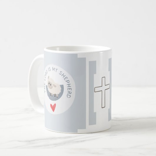 De Heer is mijn Herder Eenvoudige Witte Mok (Voorkant links)